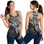 American Samoa Polynesian Women Racerback Tank - Black Turtle 4