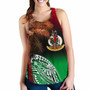 Vanuatu Women Racerback Tank Polynesian Palm Tree Flag 2