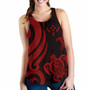 Kosrae Micronesian Women Racerback Tank - Red Tentacle Turtle 2