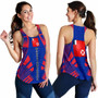 Wallis And Futuna Women Racerback Tank - Polynesian Tattoo Flag 3