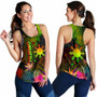 The Philippines Polynesian Women Racerback Tank - Hibiscus and Banana Leaves 4