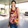 Tonga Women Racerback Tank - Tonga Coat Of Arms With Polynesian Patterns 1