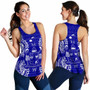 Fiji Polynesian Women Tank Top Map Blue 3