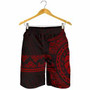 Polynesian All Over Print Men Short - Red Version 1