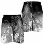 Kosrae Custom Personalised Men Shorts - Humpback Whale with Tropical Flowers (White) 4