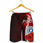 Northern Mariana Islands Polynesian Custom Personalised Men Shorts - Coat Of Arm With Hibiscus 2