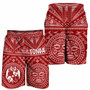 Tonga Men Short - Tonga Seal With Polynesian Tattoo Style (Red) 4