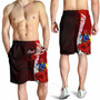 Cook Islands Polynesian Men Shorts - Coat Of Arm With Hibiscus 1