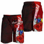 Cook Islands Polynesian Men Shorts - Coat Of Arm With Hibiscus 3