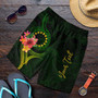 Cook Islands Polynesian Custom Personalised Men Short - Floral With Seal Flag Color 2