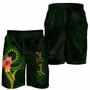 Cook Islands Polynesian Custom Personalised Men Short - Floral With Seal Flag Color 4
