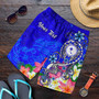 Kosrae Custom Personalised Men Shorts - Turtle Plumeria (Blue) 1