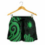 Northern Mariana Islands Women Shorts - Green Tentacle Turtle 2