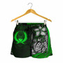 Pohnpei Micronesia Women Shorts Green - Turtle With Hook 2