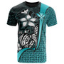 Hawaii Polynesian T-Shirt Turquoise - Turtle with Hook