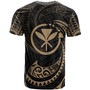 Hawaii Polynesian T-Shirt - Gold Tribal Wave2