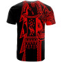 (Custom Personalised Text) Samoa Premium T-Shirt - Samoa Coat Of Arms Polynesian Tattoo Red New 2