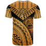 American Samoa T-Shirt Gold - Polynesian Necklace and Lauhala 2