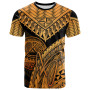 American Samoa T-Shirt Gold - Polynesian Necklace and Lauhala 3