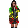 Nauru Hoodie Dress - Polynesian Tattoo Reggae 3