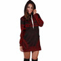 Society Islands Women Hoodie Dress - Polynesian Red Chief 3