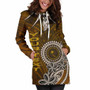 Chuuk Personalised Custom Women Hoodie Dress - Polynesian Boar Tusk 1