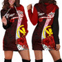 Hawaii Polynesian Custom Personalised Hoodie Dress - Coat Of Arm With Hibiscus 1