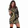 Federated States of Micronesia Women Hoodie Dress - Gold Tentacle Turtle 2