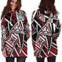 Guam Women Hoodie Dress - Tribal Flower Special Pattern Red Color 1