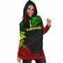 Samoa Women Hoodie Dress - Polynesian Reggae Chief 4