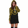 Papua New Guinea Women Hoodie Dress - Papua New Guinea Coat Of Arms Polynesian Gold Black 3