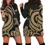 Tokelau Women Hoodie Dress - Gold Tentacle Turtle 1