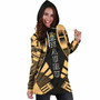 Nauru Hoodie Dress - Polynesian Tattoo Gold 4