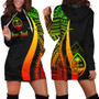 Guam Custom Personalised Hoodie Dress - Reggae Polynesian Tentacle Pattern 1