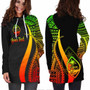Guam Custom Personalised Hoodie Dress - Reggae Polynesian Tentacle Pattern 2