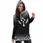 Kosrae Women Hoodie Dress - Black Fog Style 4