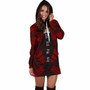 Fiji Hoodie Dress - Polynesian Tattoo Red 3