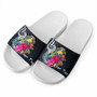 Nauru Polynesian Custom Personalised Slide Sandals - Tropical Flower 3