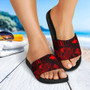 Papua New Guinea Sandals - Turtle Hibiscus Pattern Red 2