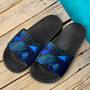 Tokelau Sandals - Turtle Hibiscus Pattern Blue 3
