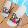 Vanuatu Slide Sandals - Turtle Plumeria Banana Leaf 2