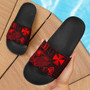 Wallis And Futuna Sandals - Turtle Hibiscus Pattern Red 1
