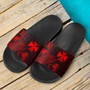 Wallis And Futuna Sandals - Turtle Hibiscus Pattern Red 3