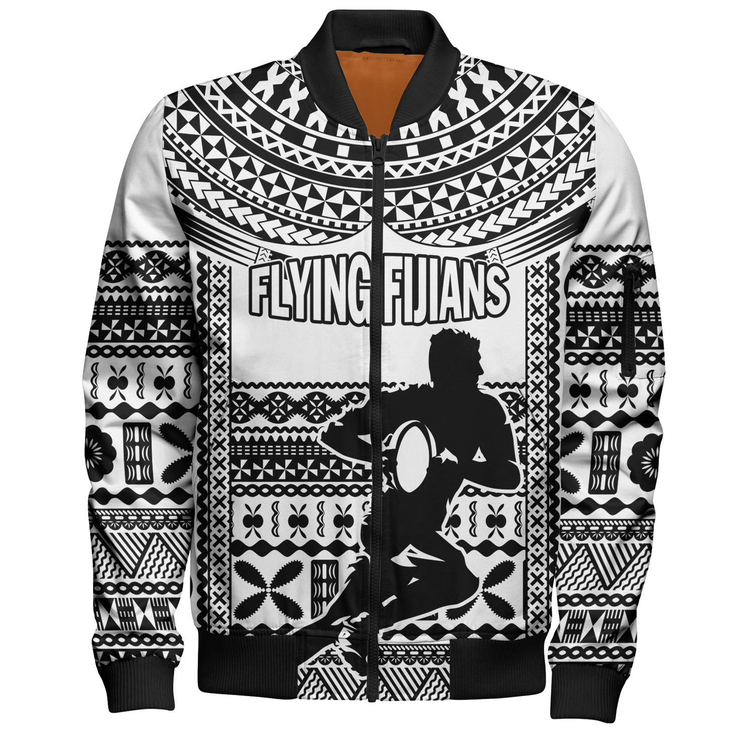 Fiji Sweatshirt Custom Fiji Rugby X RWC 2023 Flying Fijians Supporter Poly Tribal  Jersey