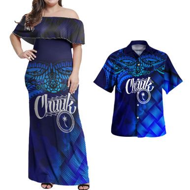 Chuuk Polynesian Combo Dress And Shirt - Lauhala Coat Of Arms