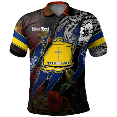 Tokelau Polo Shirt Custom Tokelauan Blood Inside Me Polynesian Sleeve ...