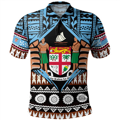 Fiji Polo Shirt Born Fijian Masi Traditional Pattern Pacific Tribal Art