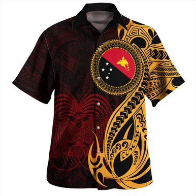 Papua New Guinea Hawaiian Shirt PNG Tribal Tattoo Symbols