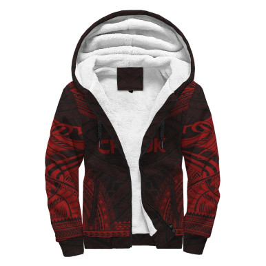 Chuuk Sherpa Hoodie - Polynesian Chief Red Version