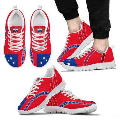 Samoa Sneakers - Samoa Flag Coat Of Arms Polynesian Style